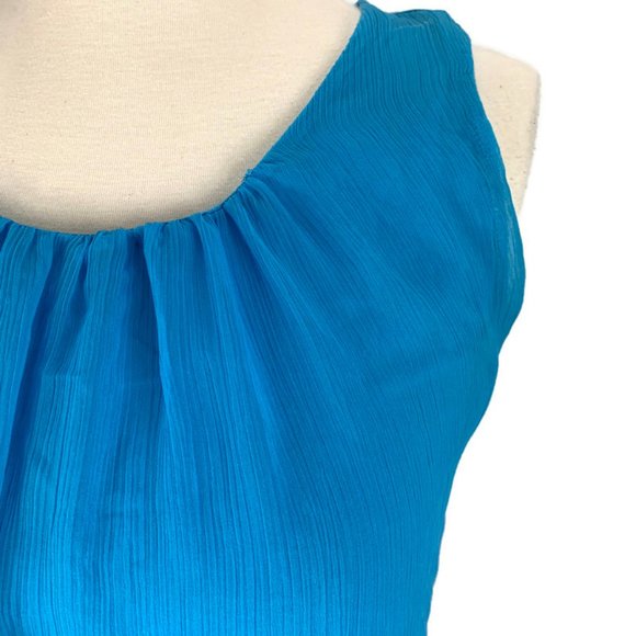 New York & Company Blue XS Tank Blouse Lined - Picture 3 of 7